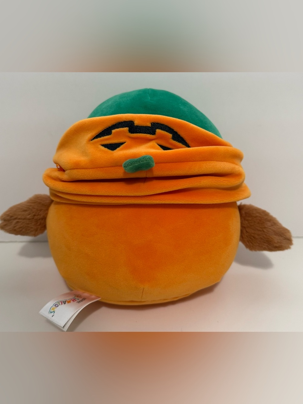 8" Avery the Duck in Pumpkin Costume Plush Doll Toy - Picture 7 of 9